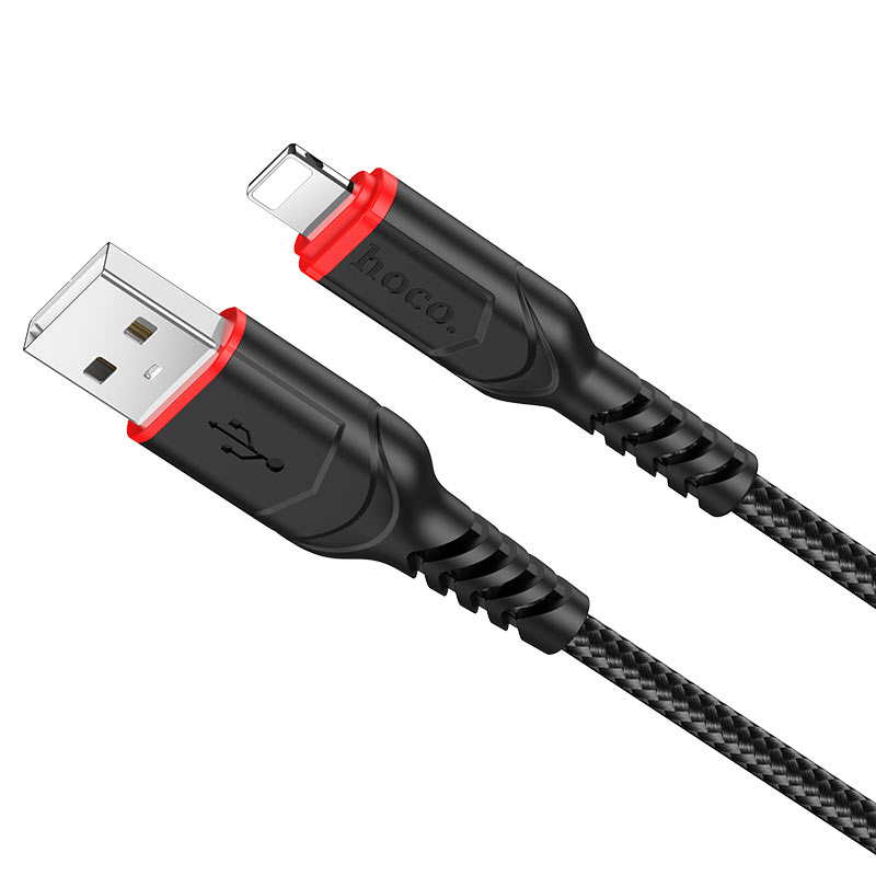 USB-A - Lightning HOCO X59 Victory -data- ja latauskaapeli, 18W, 1m, Musta