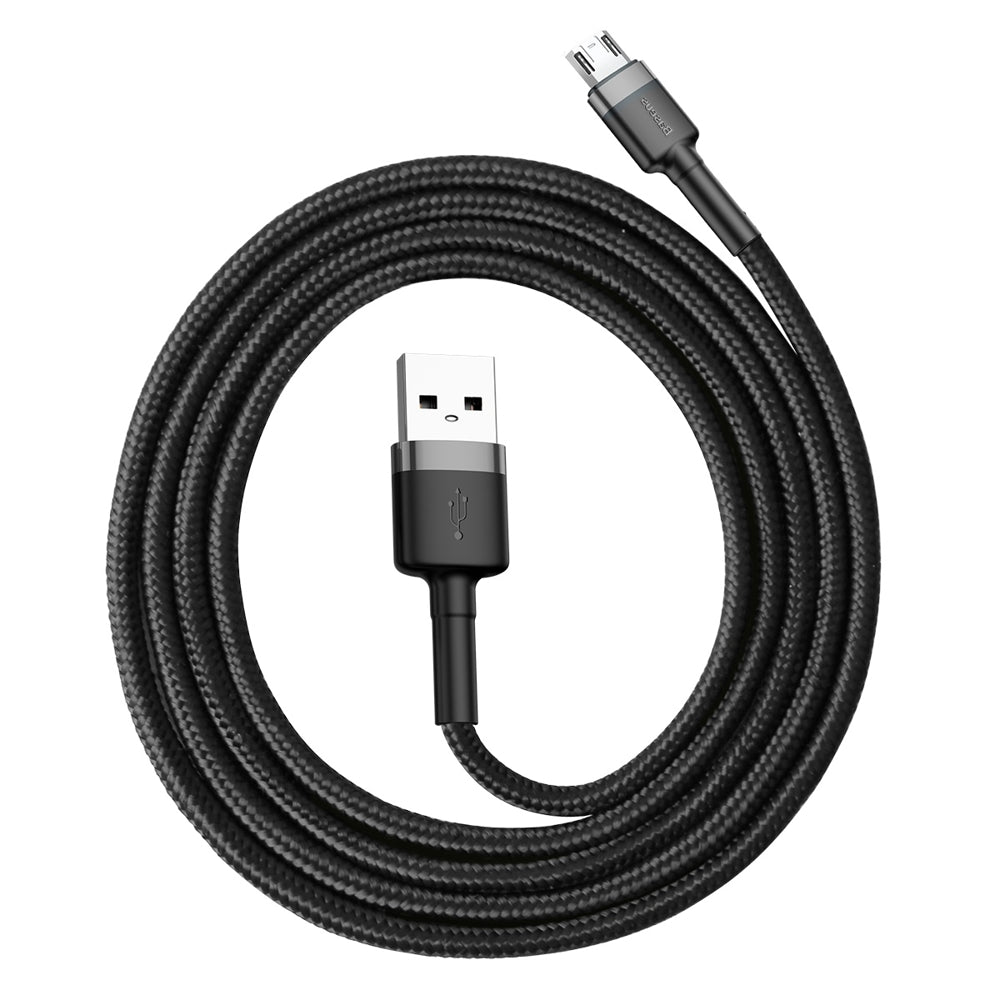 Tieto- ja latauskaapeli USB-A - microUSB Baseus Cafule, 18W, 1m, harmaa CAMKLF-BG1