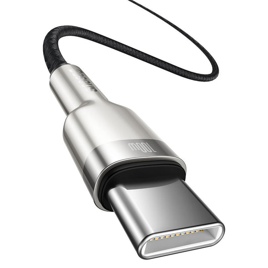 USB-C - USB-C Baseus Cafule -data- ja latauskaapeli, 100W, 2m, Musta CATJK-D01