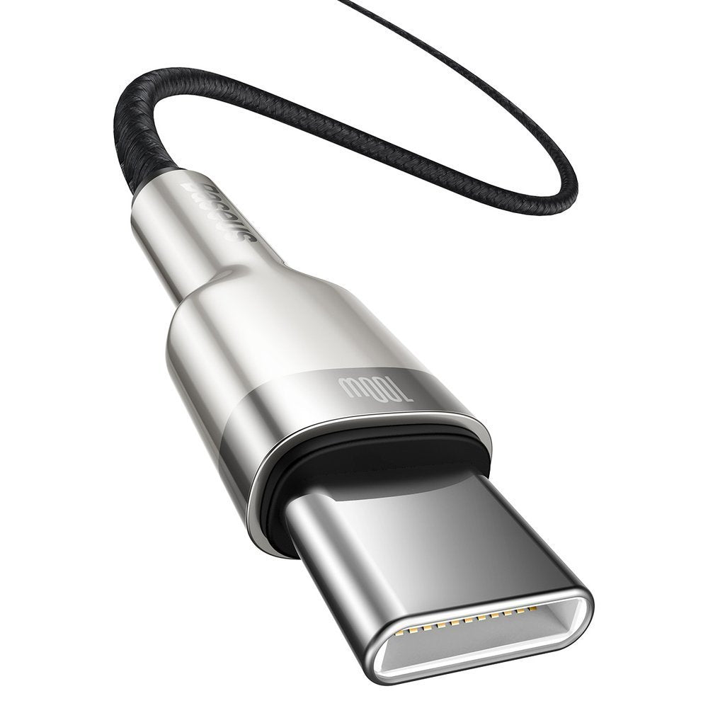 USB-C data- ja latauskaapeli - USB-C Baseus Cafule Metal Series, 100W, 1m, musta CATJK-C01