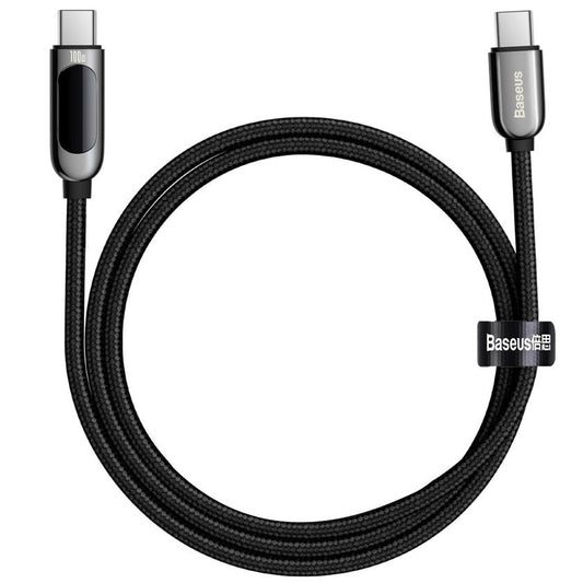 USB-C data- ja latauskaapeli - USB-C Baseus näyttö, 100W, 1m, musta CATSK-B01