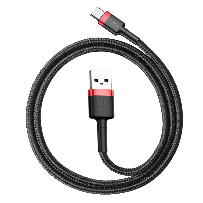 Baseus Cafule USB-A - USB-C -data- ja latauskaapeli, 60W, 0,5m, Punainen CATKLF-A91