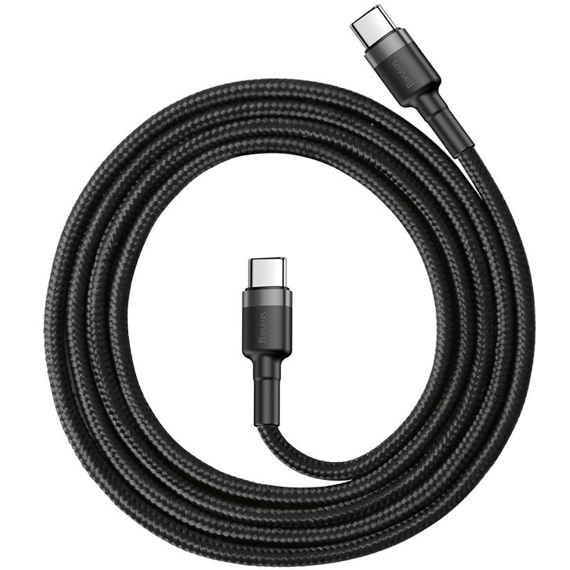 USB-C data- ja latauskaapeli - USB-C Baseus Cafule, 60W, 1m, musta CATKLF-GG1 CATKLF-GG1 CATKLF-GG1