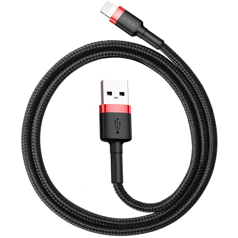 Baseus Cafule USB-A - Lightning -lataus- ja tiedonsiirtokaapeli, 18W, 0.5m, Punainen CALKLF-A19