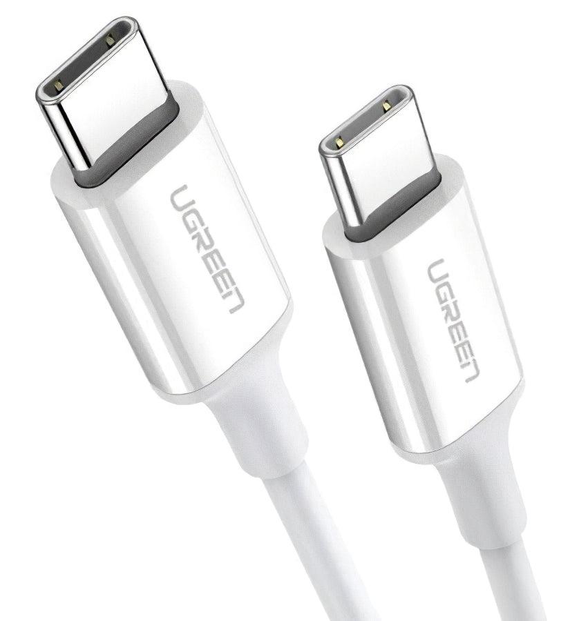 USB-C data- ja latauskaapeli - USB-C UGREEN US264, 60W, 1m, valkoinen