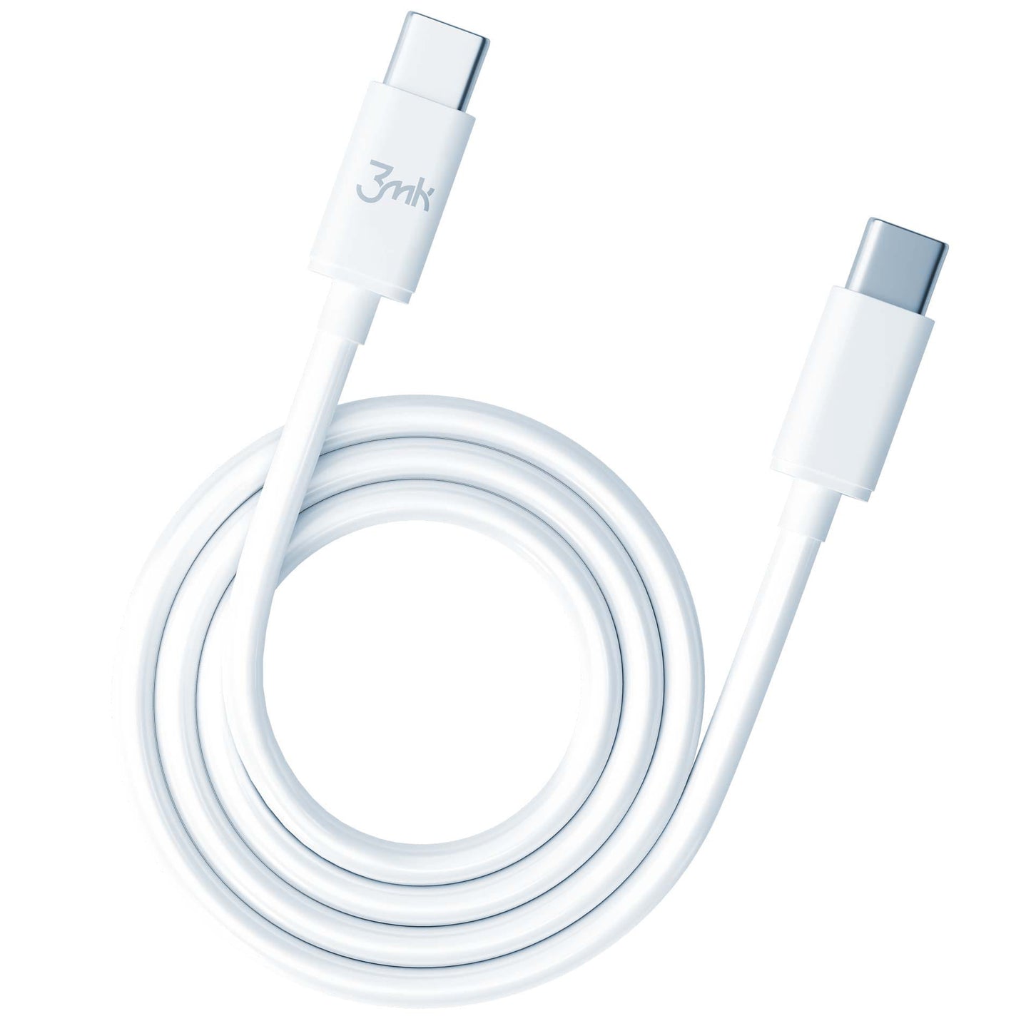 USB-C-tietojen ja latauksen kaapeli - USB-C 3MK Hyper, 100W, 2m, valkoinen