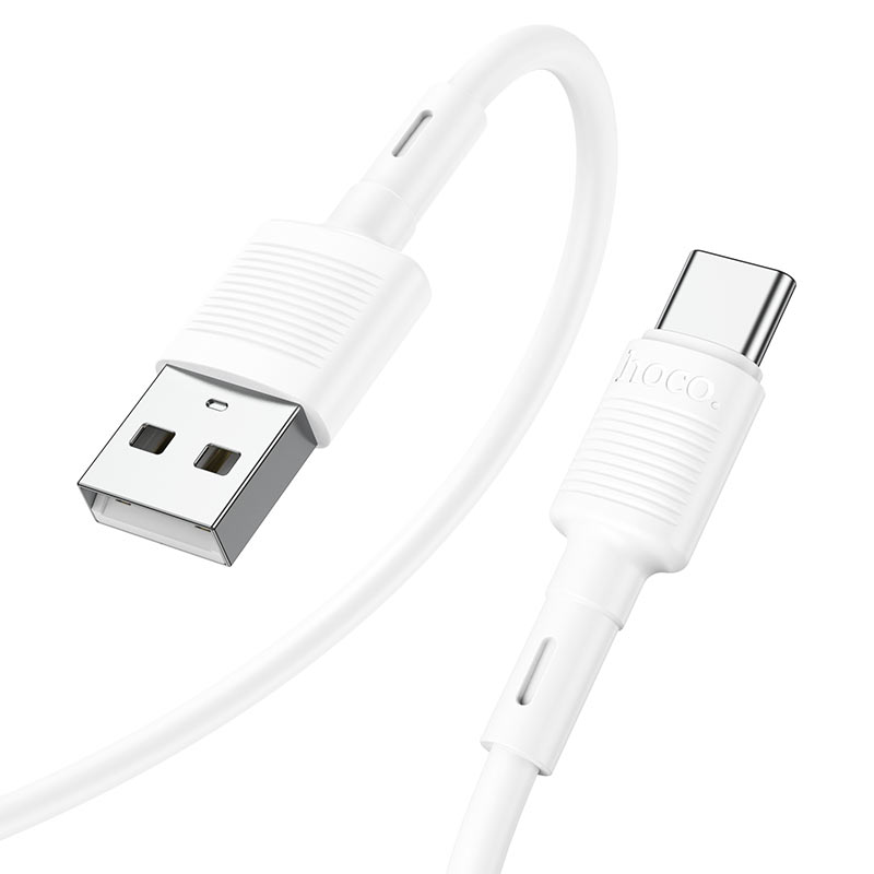 USB-A - USB-C HOCO X83 Victory -kaapeli, 20W, 1m, Valkoinen