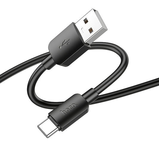 USB-A - USB-C HOCO X96 Data- ja latauskaapeli, 27W, 1m, Musta
