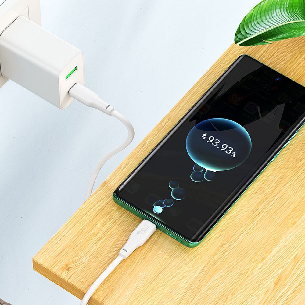 USB-C data- ja latauskaapeli - USB-C HOCO X93 USB-C, 100W, 2m, valkoinen