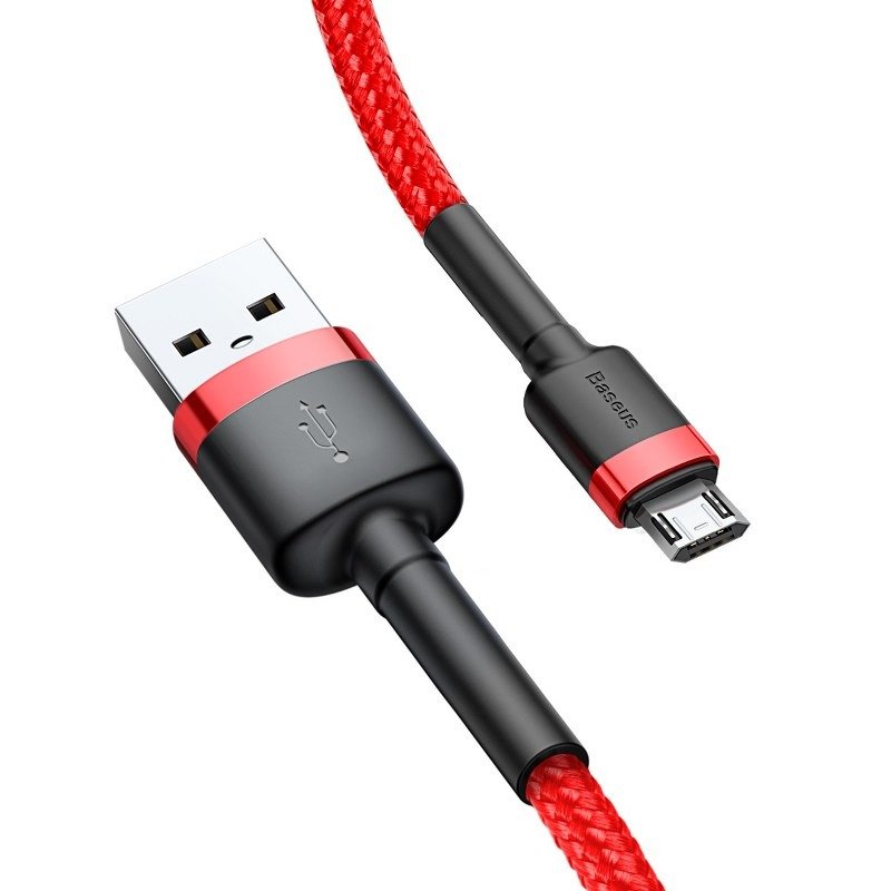 Tieto- ja latauskaapeli USB-A - microUSB Baseus Cafule, 18W, 1m, punainen CAMKLF-B09