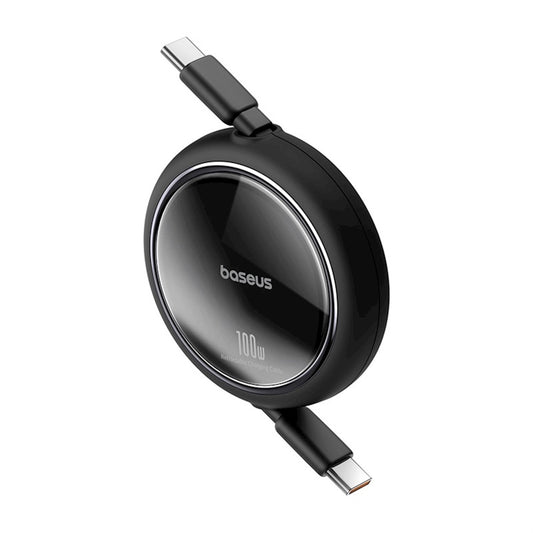 USB-C data- ja latauskaapeli - USB-C Baseus Free2Draw Mini Retractable USB-C, 100W, 1m, musta P10364500111-00