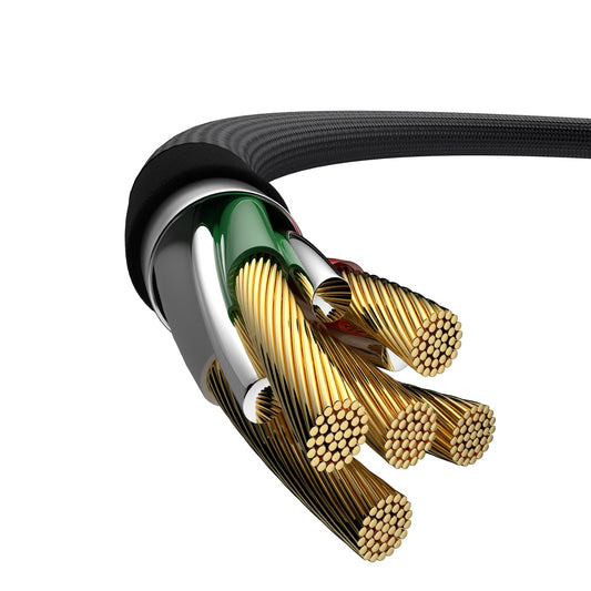 USB-C-tietojen ja latauskaapeli - USB-C DEVIA EC641, 240W, 1m, Musta