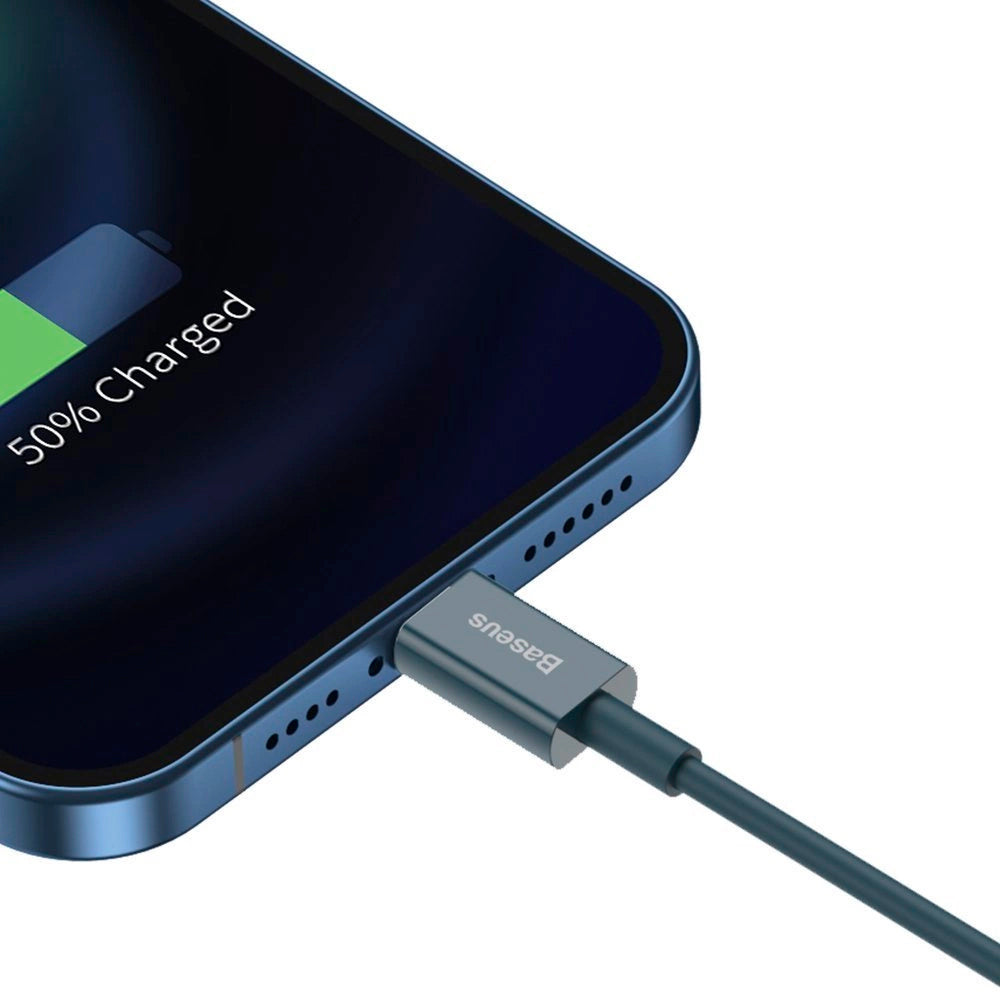 Tieto- ja latauskaapeli USB-A - Lightning Baseus Superior Series, 20W, 1m, sininen CALYS-A03