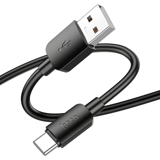 USB-A - USB-C HOCO X96 Data- ja latauskaapeli, 27W, 0.25m, Musta