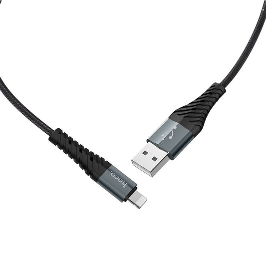 Tieto- ja latauskaapeli USB-A - Lightning HOCO X38 Cool, 18W, 1m, musta, musta