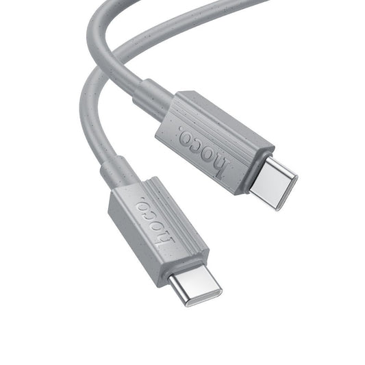 USB-C - USB-C HOCO X107 Data- ja latauskaapeli, 60W, 1m, Harmaa