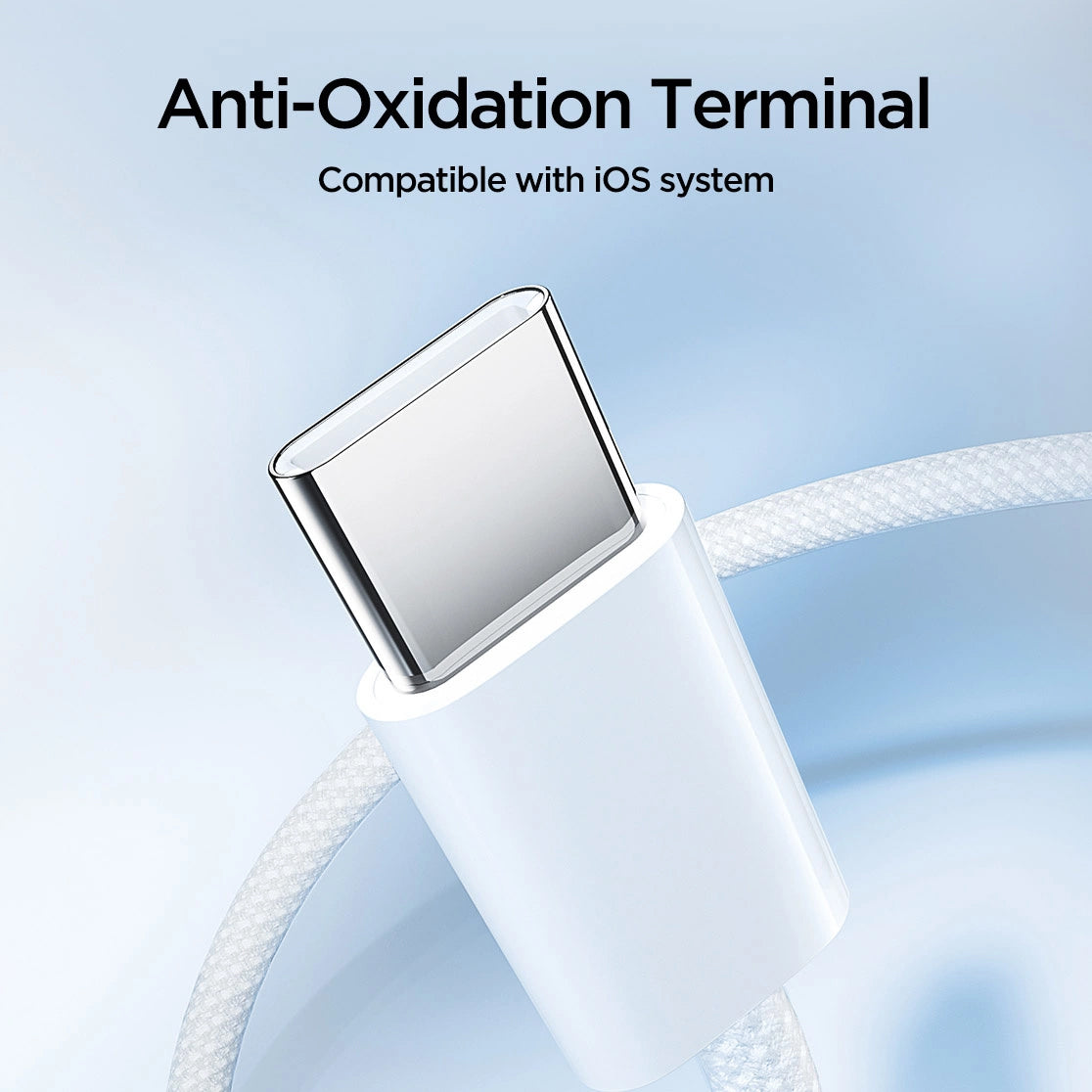 USB-C data- ja latauskaapeli - USB-C Joyroom S-A45, 60W, 1m, valkoinen