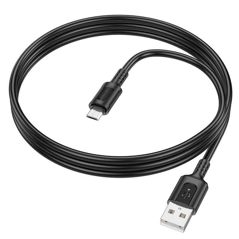 USB-A - microUSB-lataus- ja tiedonsiirtokaapeli Borofone BX111 Feliz, 18W, 1m, Musta