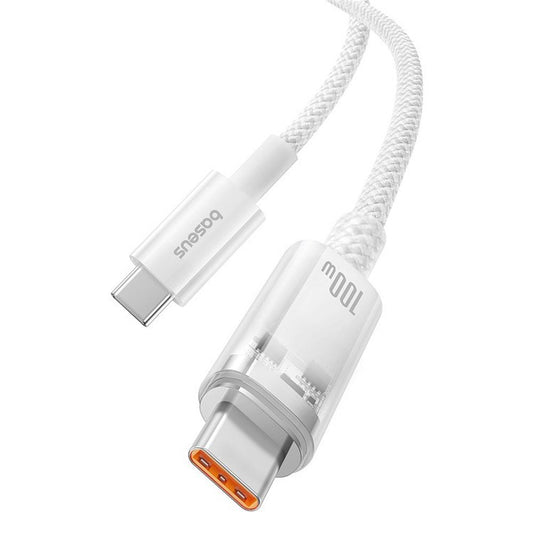 USB-C - USB-C Baseus Explorer -kaapeli, 100W, 2m, Valkoinen P10319703221-01