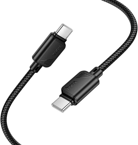 USB-C - USB-C HOCO X113 -data- ja latauskaapeli, 60W, 1m, Musta