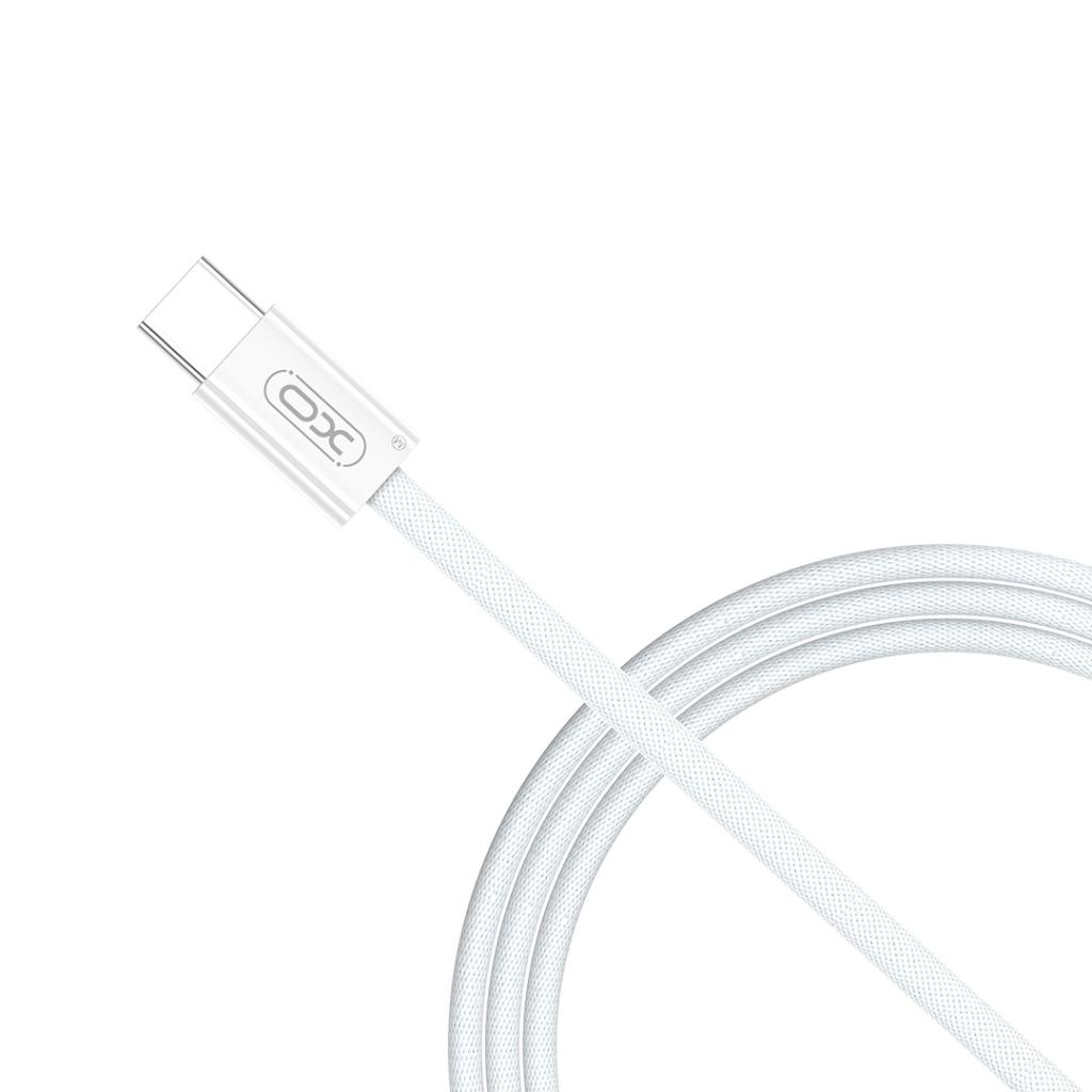 USB-C - USB-C -data- ja latauskaapeli XO Design NB-Q260B, 60W, 1.5m, Valkoinen