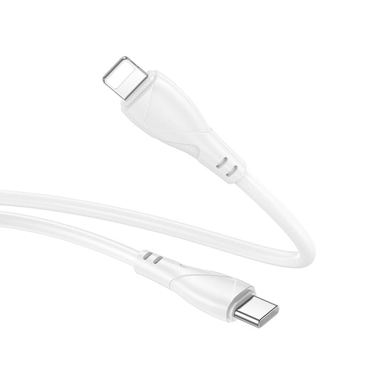 USB-C - Lightning Borofone BX121 Energy -data- ja latauskaapeli, 27W, 1m, Valkoinen