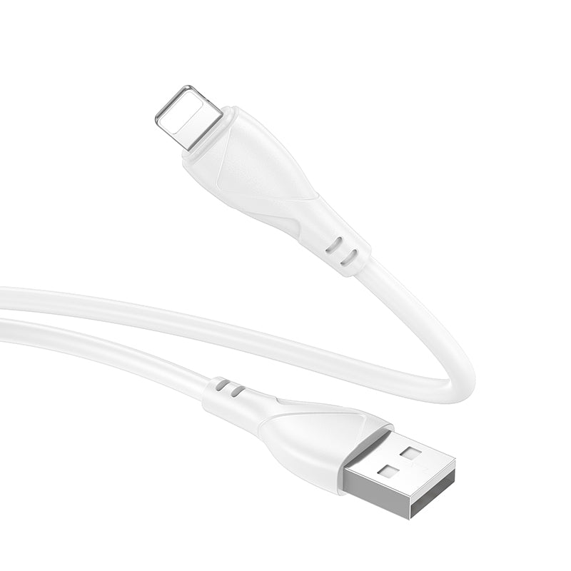 USB-A - Lightning Borofone BX121 Energy -data- ja latauskaapeli, 18W, 1m, Valkoinen