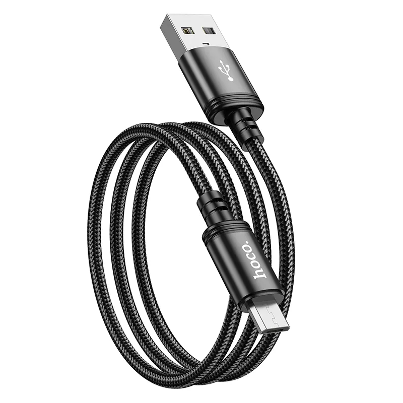 USB-A to microUSB Data and Charging Cable HOCO X89, 18W, 1m, Black