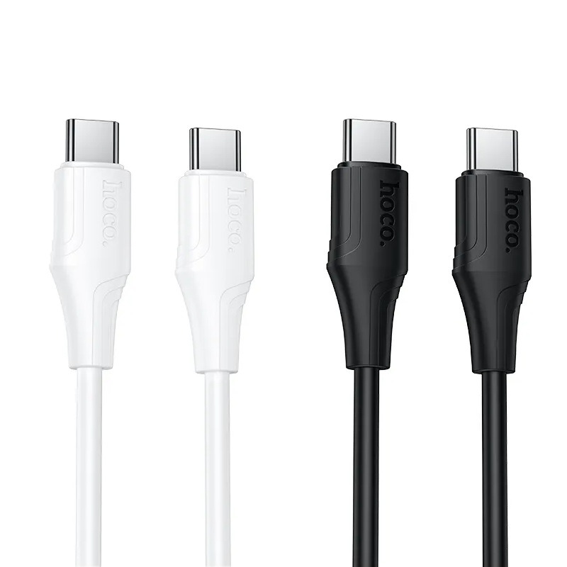 USB-C - USB-C HOCO X124 Data- ja latauskaapeli, 60W, 1m, Valkoinen