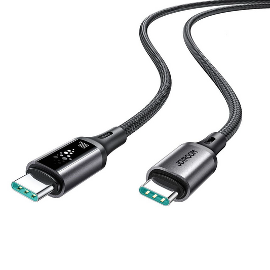 USB-C - USB-C -kaapeli ja lataus Joyroom S-A60 StarTalk, 100W, 1.2m, Musta