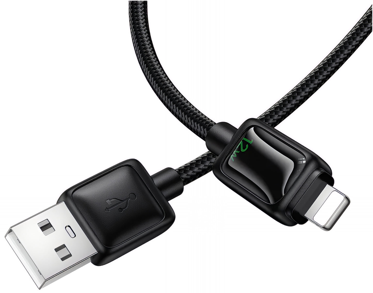USB-A - Lightning HOCO U146 -data- ja latauskaapeli, 12W, 1.2m, Musta