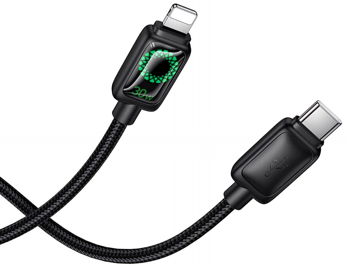 USB-C - Lightning HOCO U146 -data- ja latauskaapeli, 30W, 1.2m, Musta