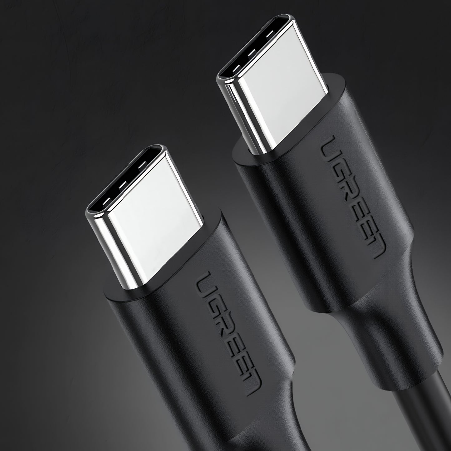 USB-C - USB-C UGREEN US286 Data- ja latauskaapeli, 60W, 3m, Musta