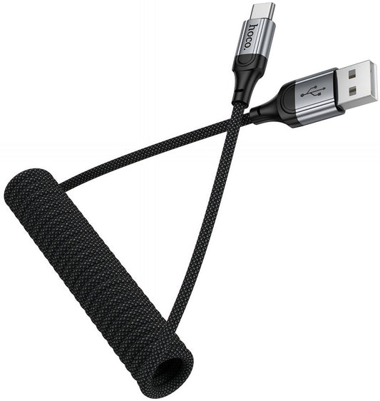 USB-A - USB-C HOCO X121 Data- ja Latauskaapeli, 18W, 1.5m, Musta