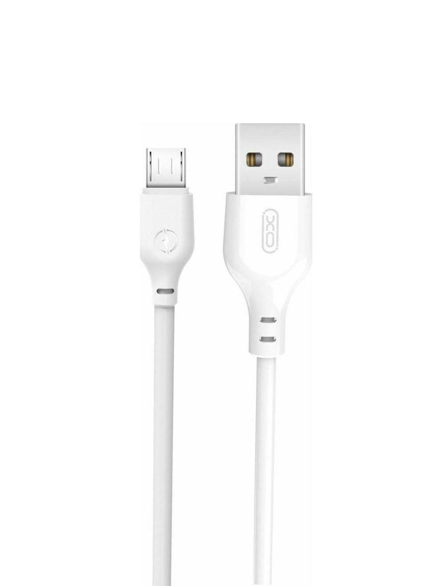 USB-A - microUSB-lataus- ja tiedonsiirtokaapeli XO Design NB103, 18W, 2m, Valkoinen