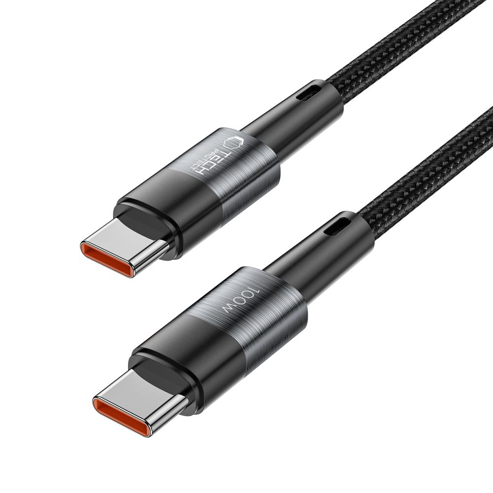 USB-C-tietojen ja latauksen kaapeli - USB-C Tech-Protect Ultraboost, 100W, 3m, Harmaa