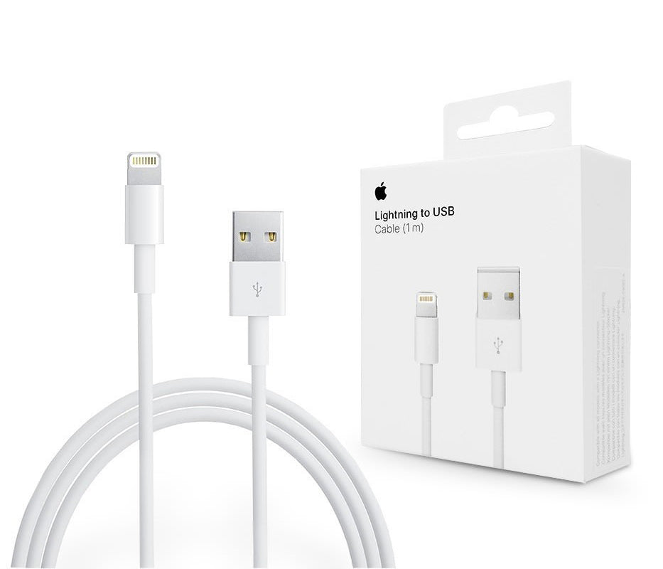 USB-A - Lightning Apple A1480 Data- ja Latauskaapeli, 18W, 1m, Valkoinen MUQW3ZM/A
