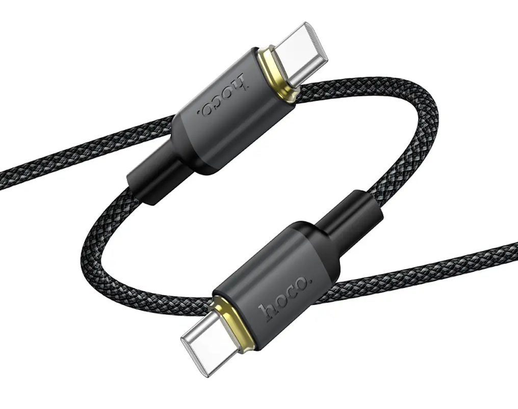 USB-C-tietojen ja latauskaapeli - USB-C HOCO X128 Benefit, 60W, 1m, Musta
