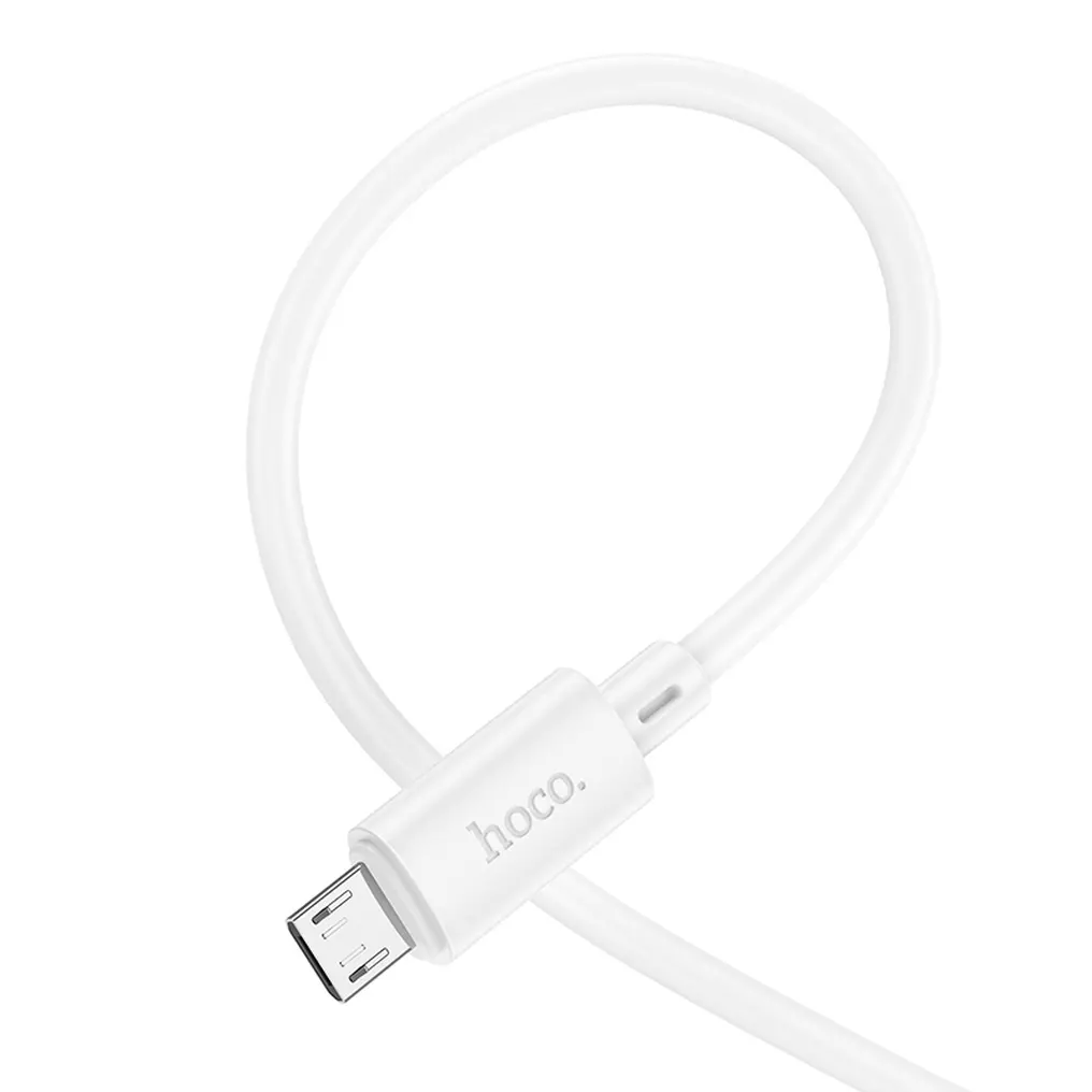 USB-A - microUSB HOCO X88 -tietojen siirto- ja latauskaapeli, 18W, 2m, valkoinen