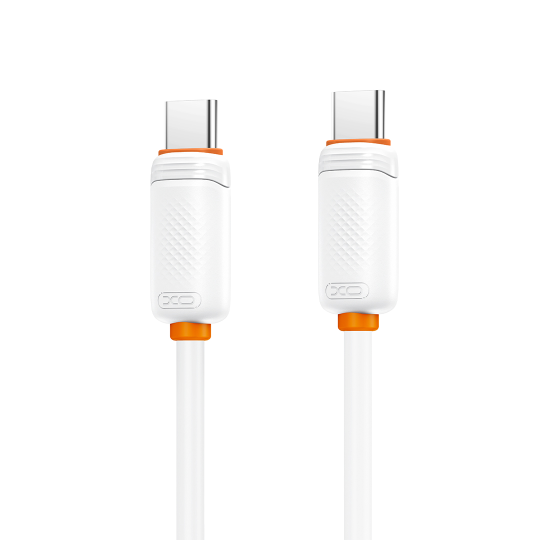 USB-C - USB-C XO Design NB-Q298 -tietojen ja latauksen kaapeli, 240W, 1m, valkoinen