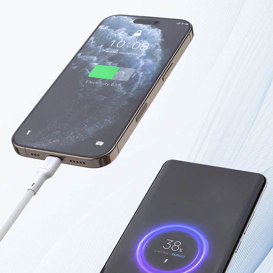 USB-C-tietojen- ja latauskaapeli - USB-C Dudao L9C Max, 240W, 1,2m, Valkoinen