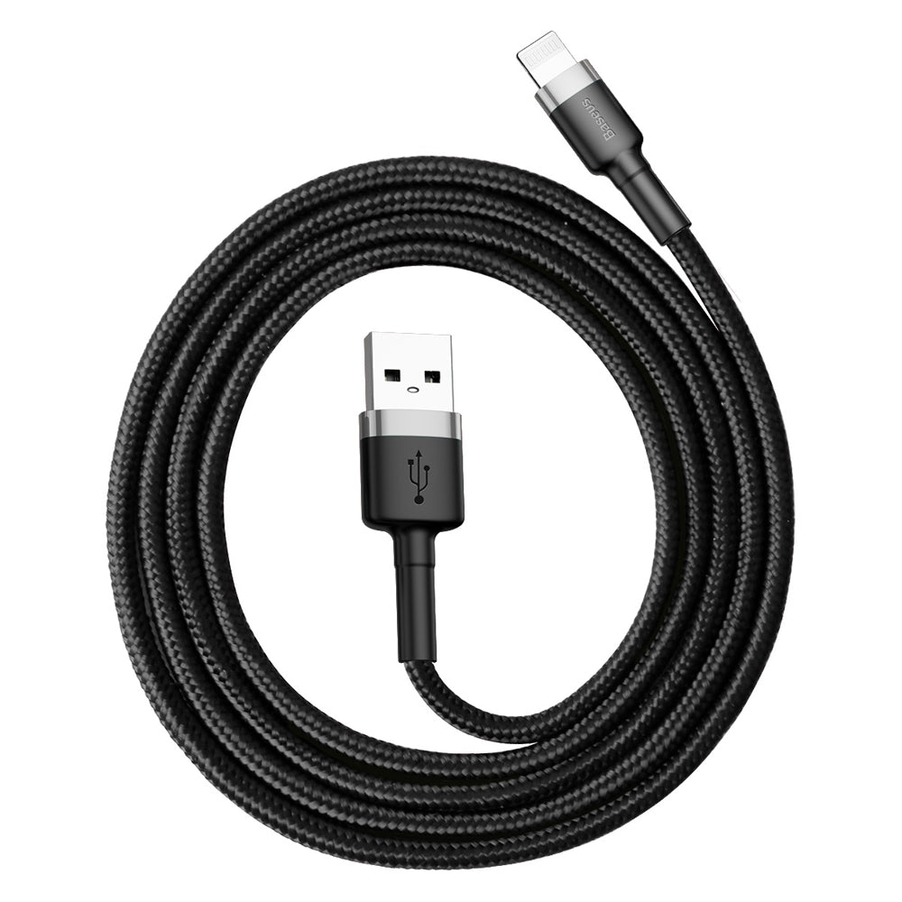 Tieto- ja latauskaapeli USB-A - Lightning Baseus Cafule, 18W, 1m, harmaa CALKLF-BG1