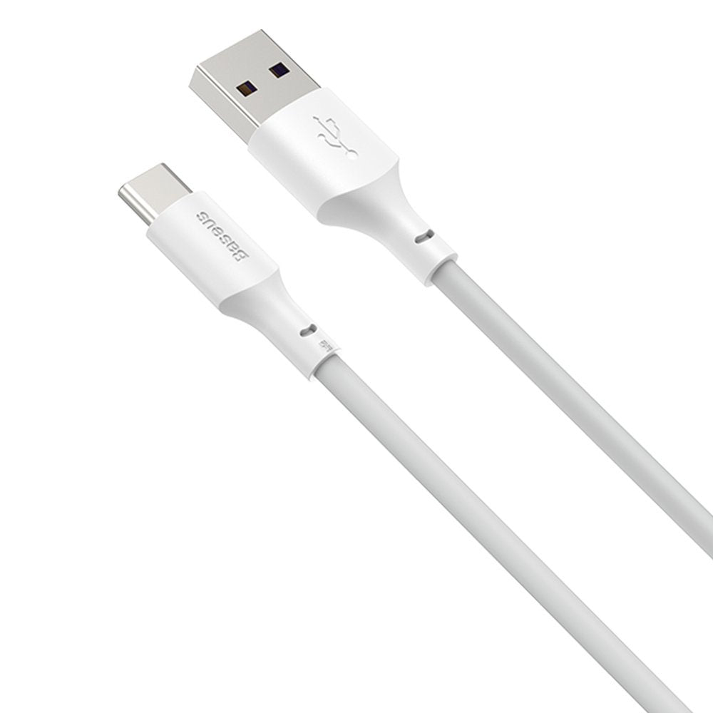Baseus USB-A to USB-C Data and Charging Cable, 40W, 1.5m, Set of 2 pieces, White TZCATZJ-02