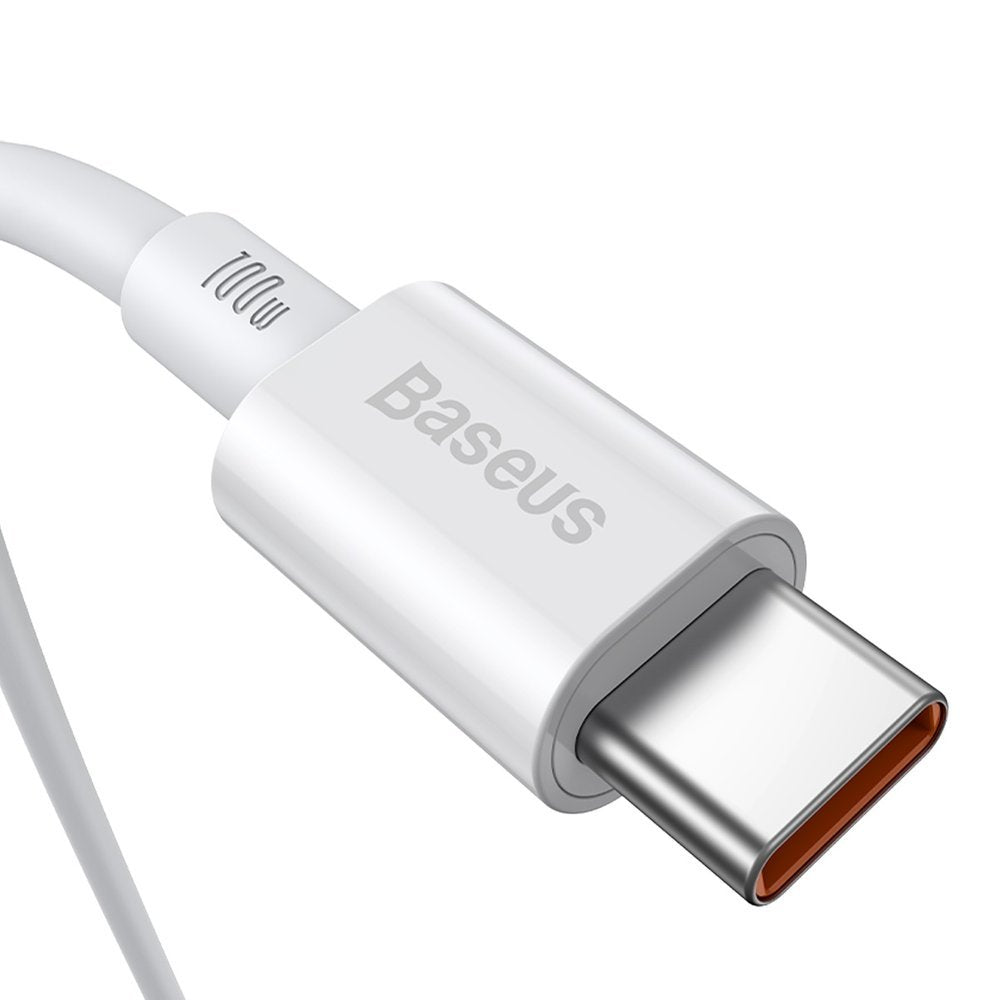 USB-C-tietojen ja latauskaapeli - USB-C Baseus Superior Series, 100W, 2m, Valkoinen CATYS-C02