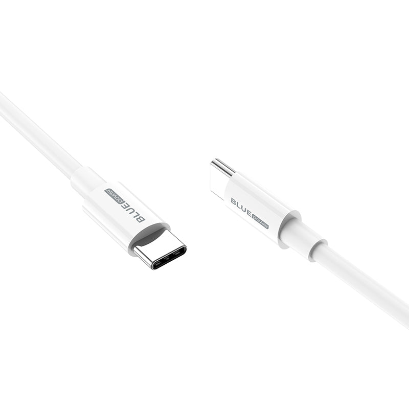 USB-C data- ja latauskaapeli - USB-C BLUE BLUE Power BBX44, 100W, 1m, valkoinen