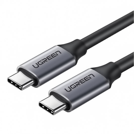 USB-C data- ja latauskaapeli - USB-C UGREEN USB-C US161, 60W, 1,5m, harmaa