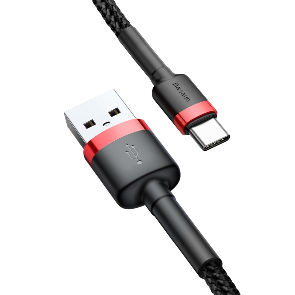 Baseus Cafule USB-A - USB-C -data- ja latauskaapeli, 60W, 0,5m, Punainen CATKLF-A91
