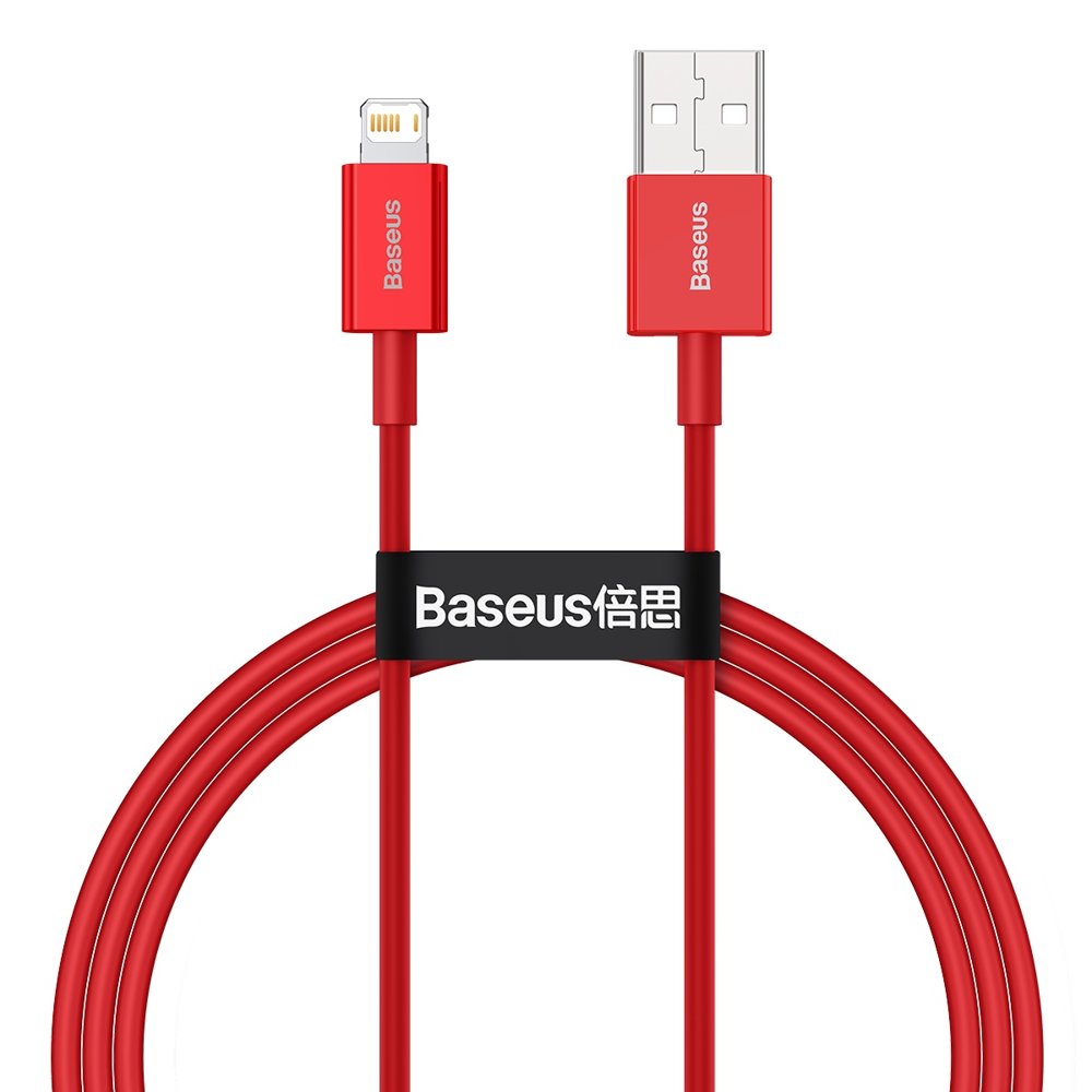Tieto- ja latauskaapeli USB-A - Lightning Baseus Superior Series, 20W, 1m, punainen CALYS-A09