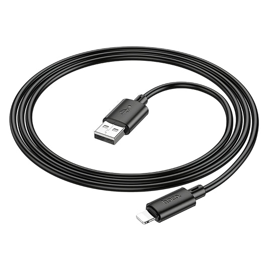 Tieto- ja latauskaapeli USB-A - Lightning HOCO X88, 18W, 1m, musta, musta