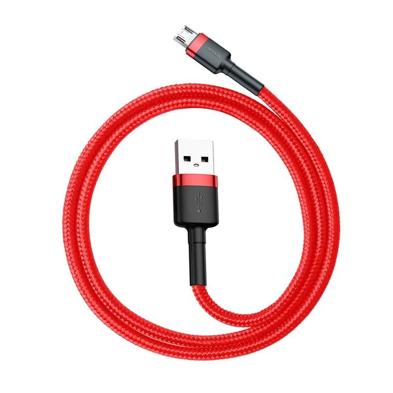 Tieto- ja latauskaapeli USB-A - microUSB Baseus Cafule, 18W, 1m, punainen CAMKLF-B09
